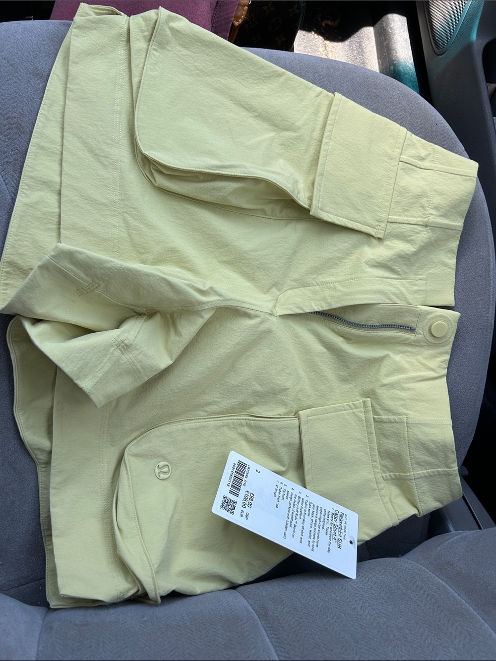 lululemon athletica Women's Light Yellow Cargo Shorts